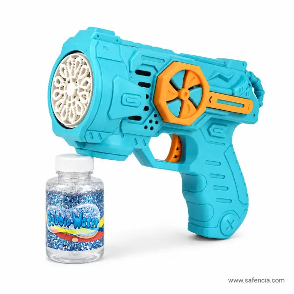 Electric Foaming Bubble Gun for Kids with Light Effect and Bubble Solution