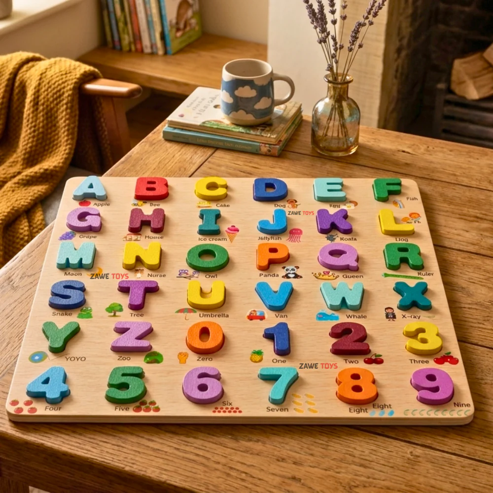 English Alphabet Picture with Puzzles (big Size)