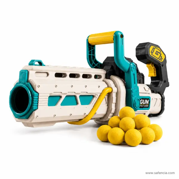 EVA Foam Ball Gatling Blaster with 10 Soft Foam Balls