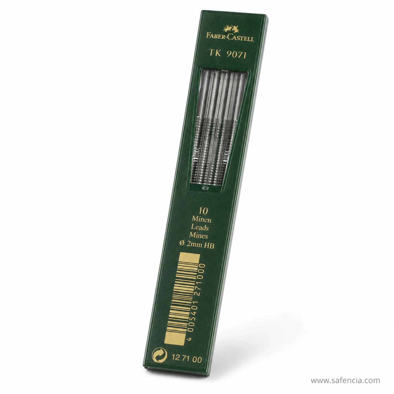Faber-Castell lead case showing the item number 12 71 00 and barcode