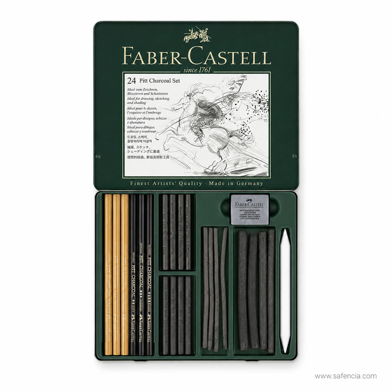 Faber-Castell Pitt Charcoal Set 24 Pieces in a Tin product photo 5 - buy in Pakistan from Safencia