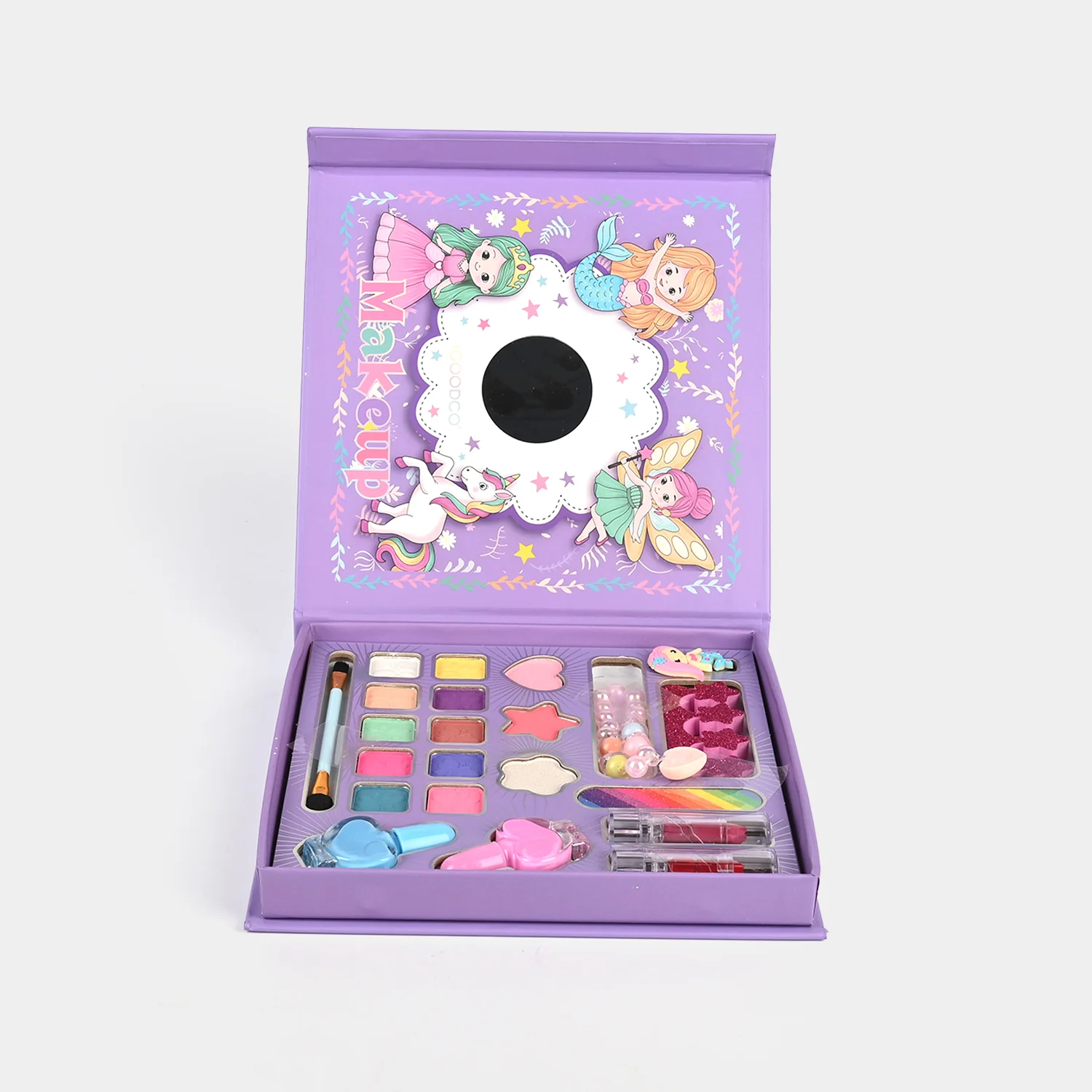 Fairy & Mermaid Makeup Gift Set box view - fairy, mermaid and unicorn design