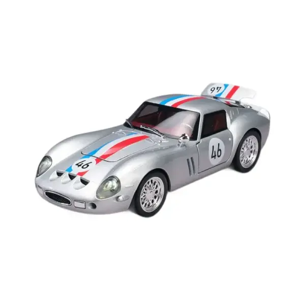 Ferrari 250 GTO Silver Diecast Model Car 1:34 with Light and Sound