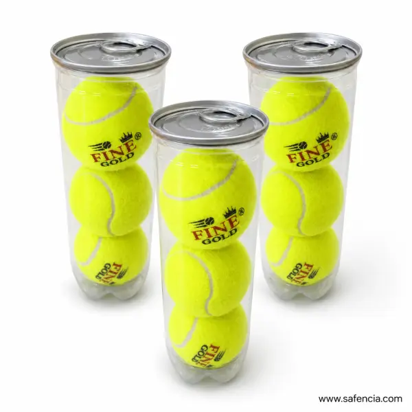 Fine Gold Tennis Ball 68mm in Sealed Tin Tubes (6 Balls, 2 Tubes)
