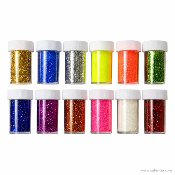 Fluorescent Glitter Bottles Pack of 12