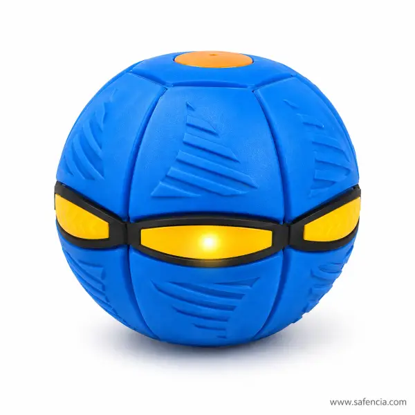Flying Throw Disc Ball Toy with 3 LED Lights Random Colour