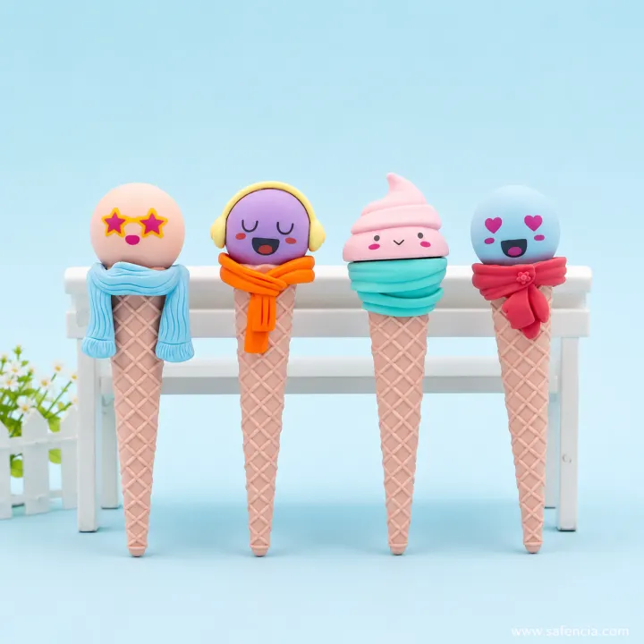 Funny Face Ice Cream Cone Eraser – 1 Pc product photo 6 - buy in Pakistan from Safencia