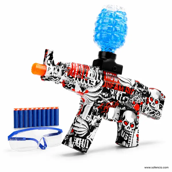 Gel Ball Blaster with Safety Goggles and Foam Darts — Graffiti Finish