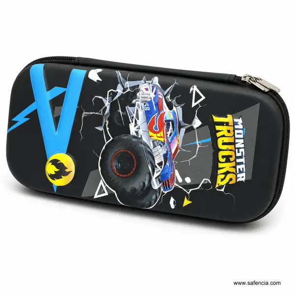 Monster Truck EVA Hard Pencil Case Black