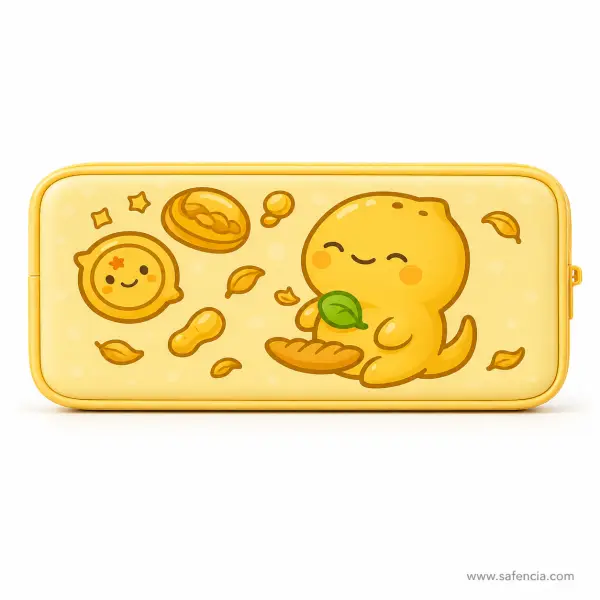 Lemon Character Embossed Pencil Case Yellow
