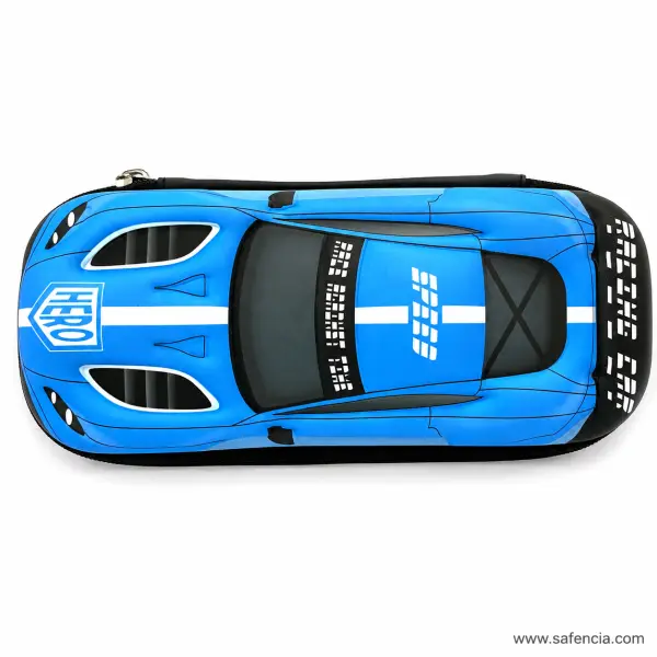 Blue Racing Car Shaped 3D Pencil Case