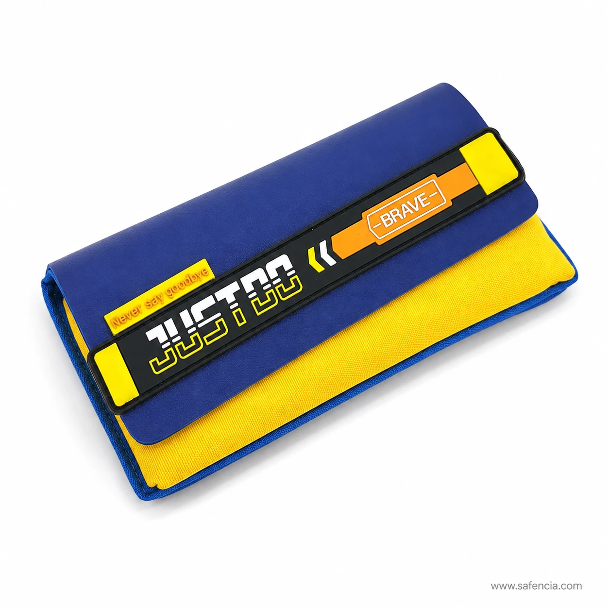 Justdo Brave flap pouch showing its neat rectangular block shape