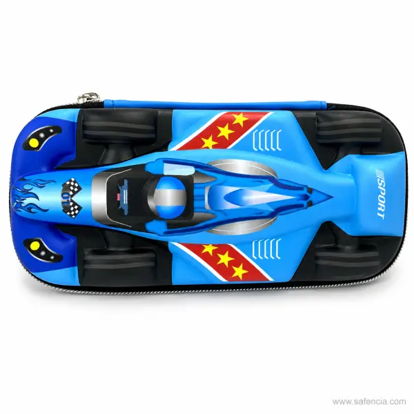 Blue Formula Car 3D EVA Pencil Case with Star Livery