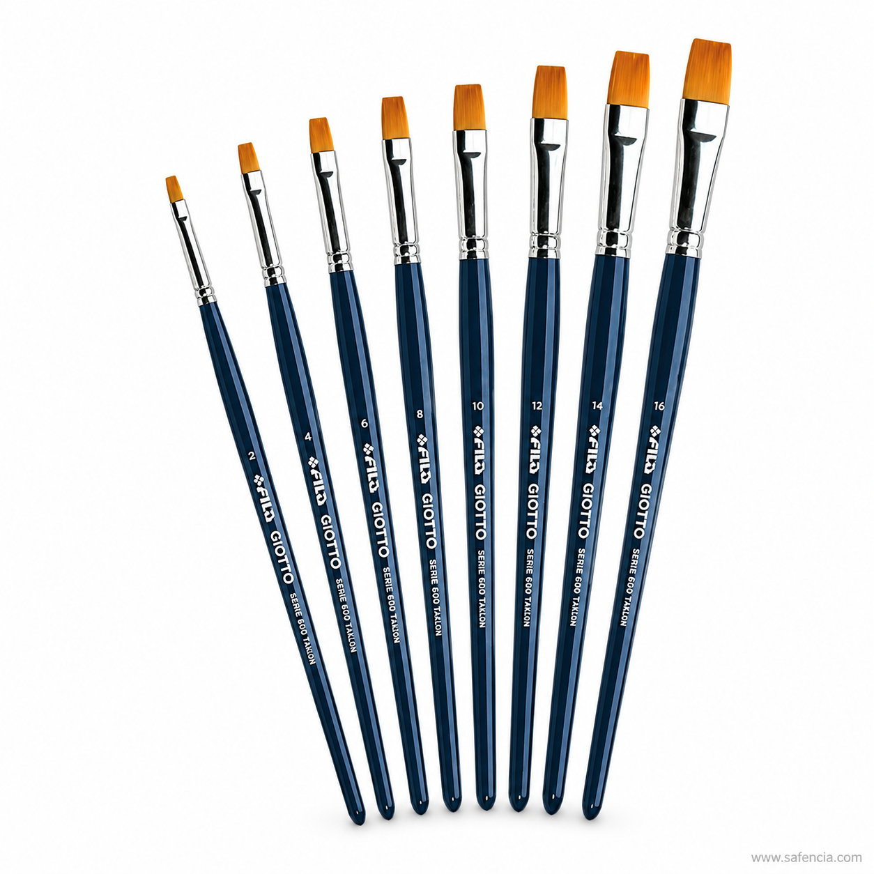 Giotto Serie 600 Taklon Flat Paint Brush — Single, Eight Sizes product photo 7 - buy in Pakistan from Safencia