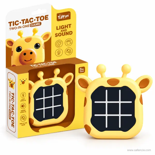 Giraffe Electronic Tic-Tac-Toe Two-in-One Game with Light and Sound