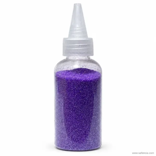 Fluorescent Glitter Bottle with Nozzle Tip Single Piece
