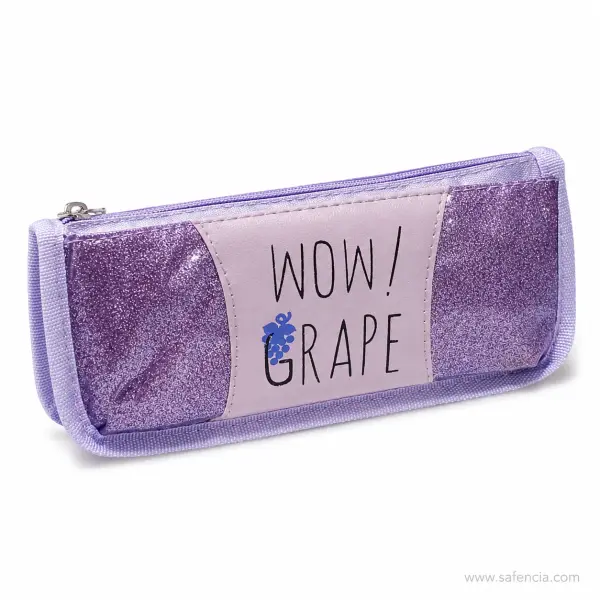 Wow Glitter Jelly Pencil Pouch — Orange or Grape