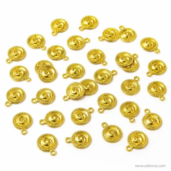 Gold Swirl Charm Connectors — Pack of 12
