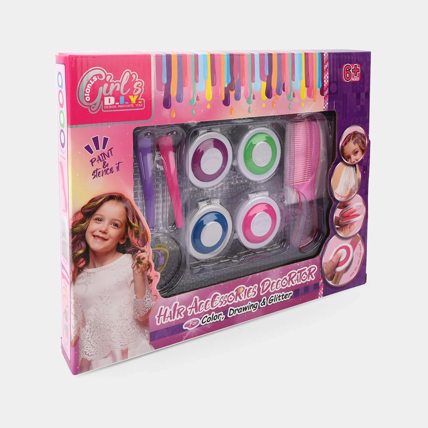 Hair Styling & Accessories Set side view