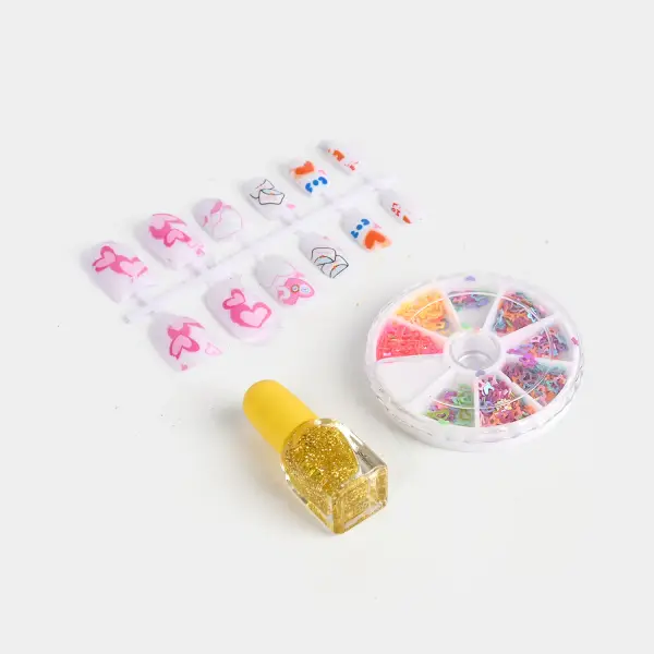 Heart Print Nail Art Set for Girls