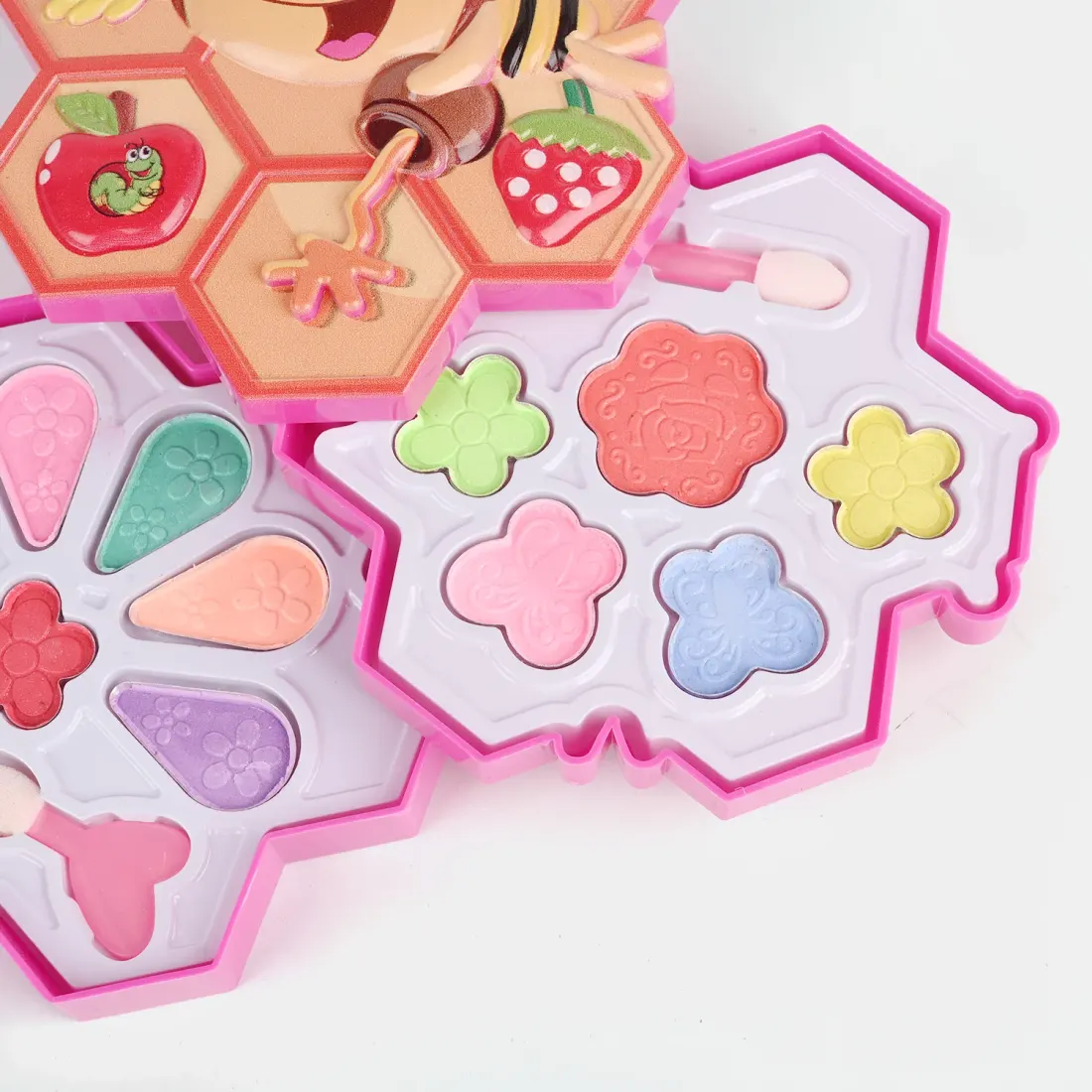 Honey Bee Makeup Case box view - bee and honeycomb design