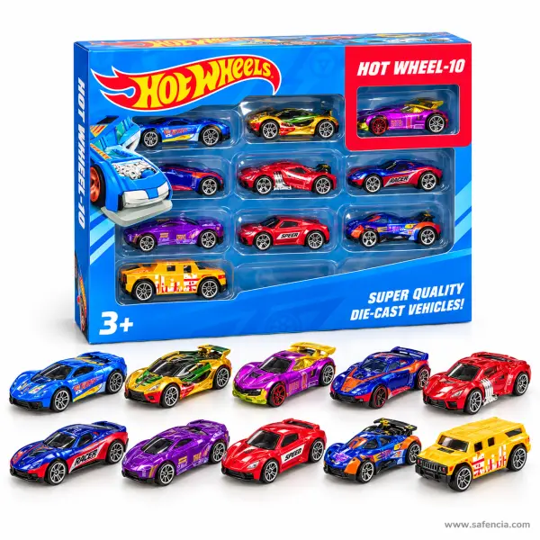 Hot Wheels 10 Car Die-Cast Set in Gift Box
