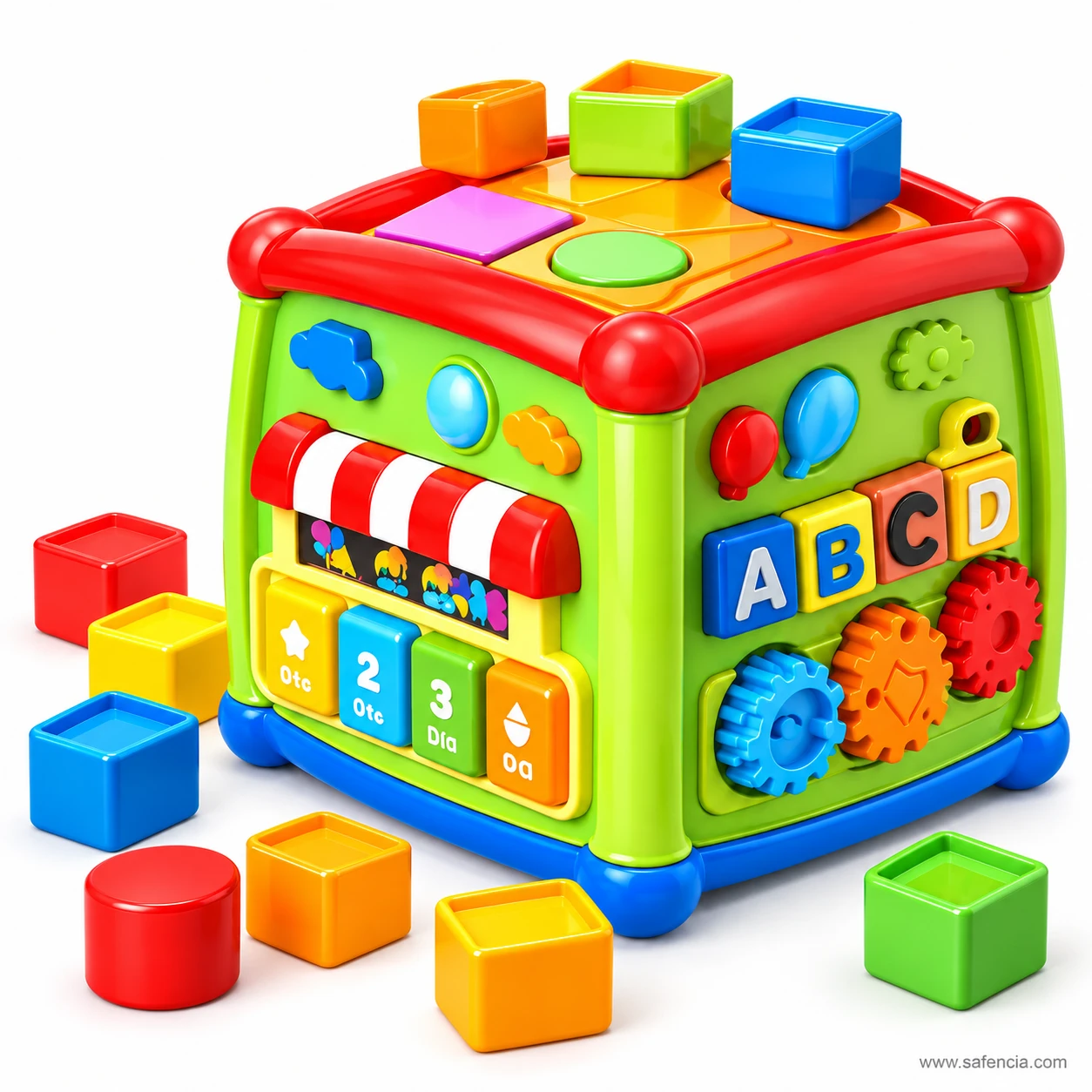 Huanger Fancy Cube face with ABCD flip blocks, three gears and balloon panel