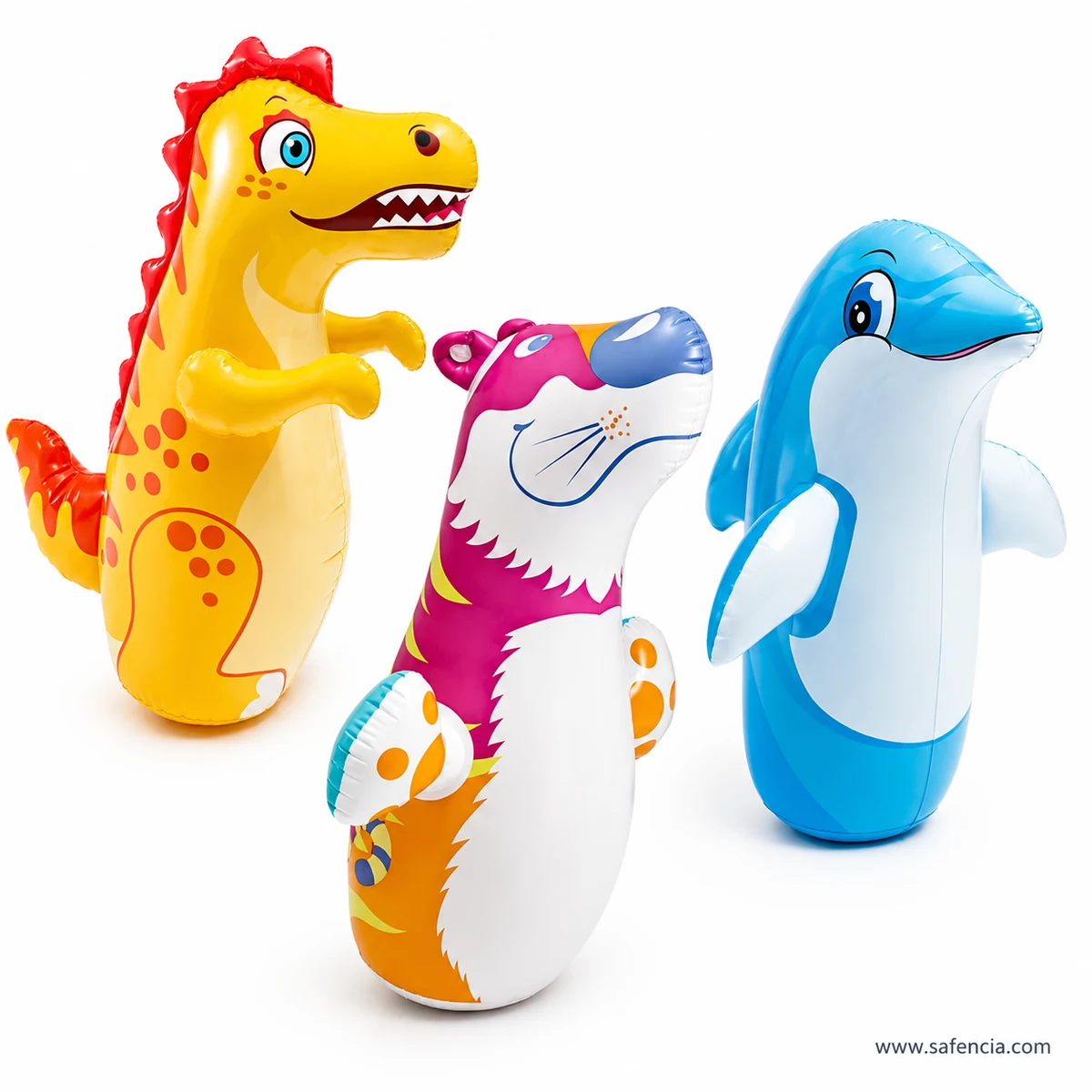 Intex 3D Sand Bop Bag assorted animal designs: dinosaur, tiger and dolphin punching toys