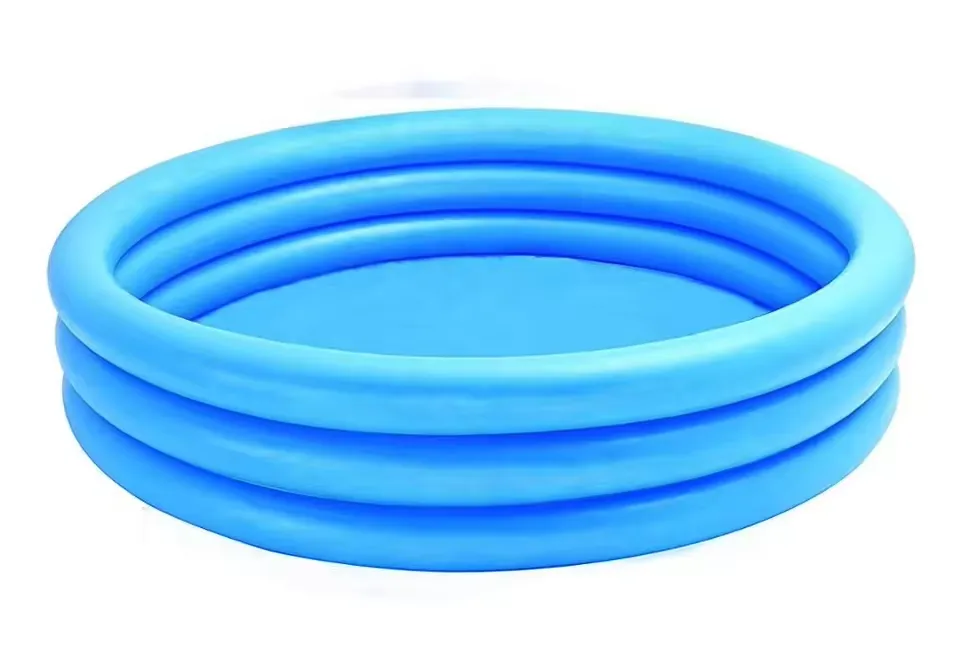 Intex Crystal Blue Pool 3.5 ft angled view showing blue rings and pool floor