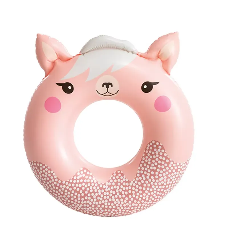 Pink kitten design Intex Cute Animal Swim Tube 59266 with printed face and ears