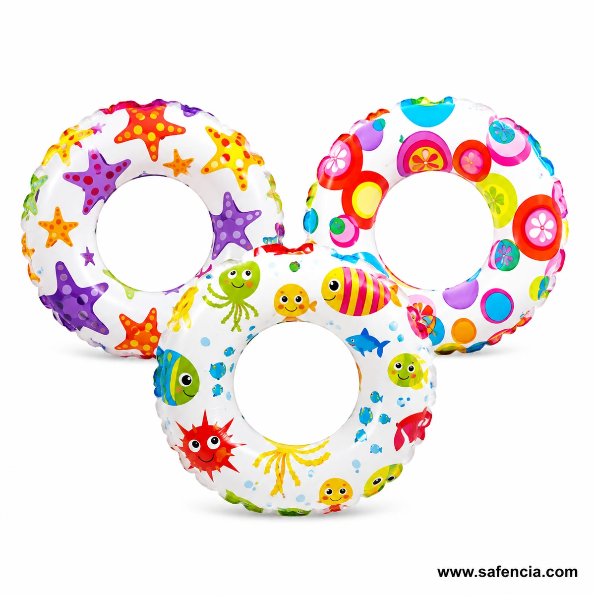 Intex Lively Print 24-inch rings with sea-life, starfish and circular designs