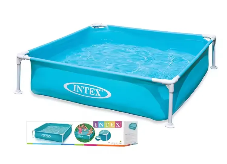 Intex Mini Frame Pool product view with a small inset showing the retail box and pool cover