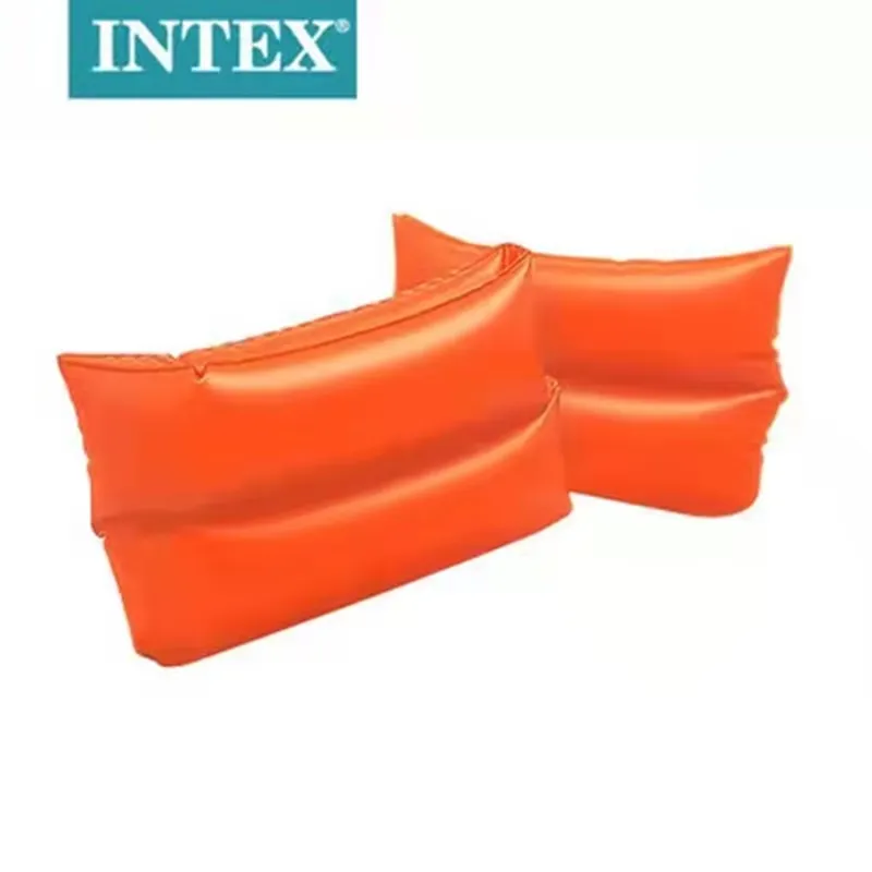 Intex Orange Swimming Arm Bands 59642 inflated side and rear construction view
