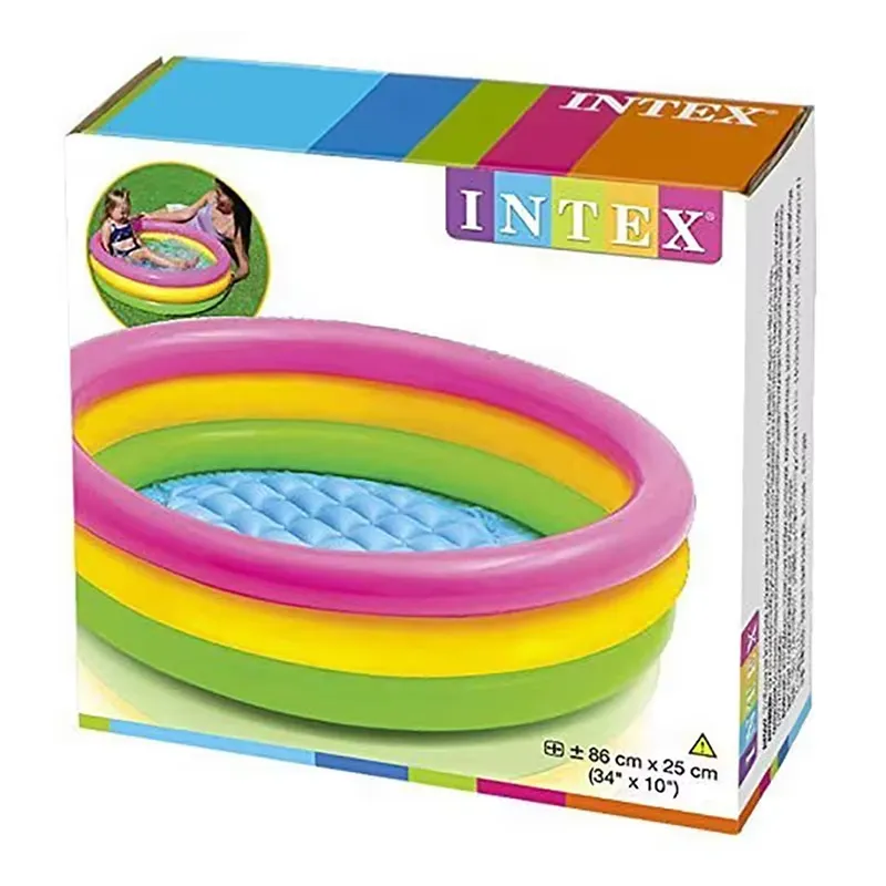 Intex Sunset Glow Baby Pool 2.5 ft retail box showing 86 x 25 cm size