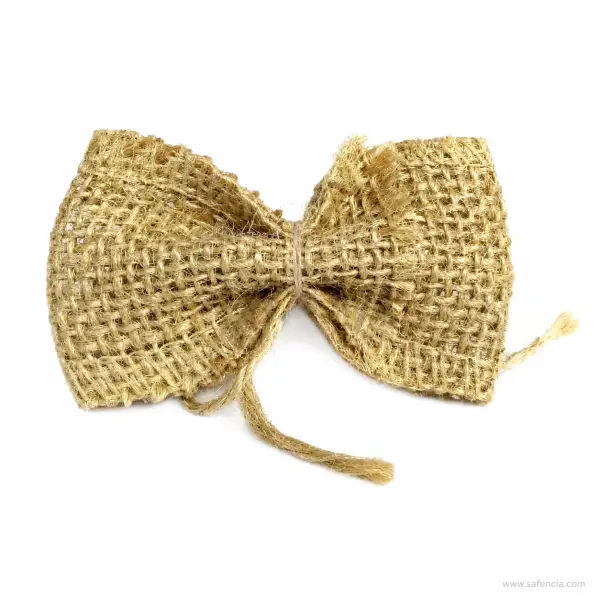 Natural Jute Hessian Bow with Twine Tails