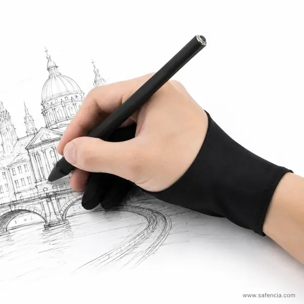 Keep Smiling Anti-Smudge Drawing Glove — Two-Finger