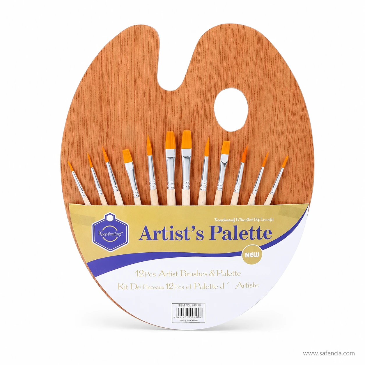 Sealed Keep Smiling artist's palette pack showing the card and barcode