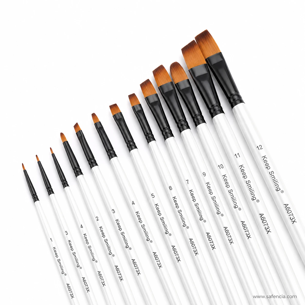 Keep Smiling chisel tip brush handles showing model code A6077X