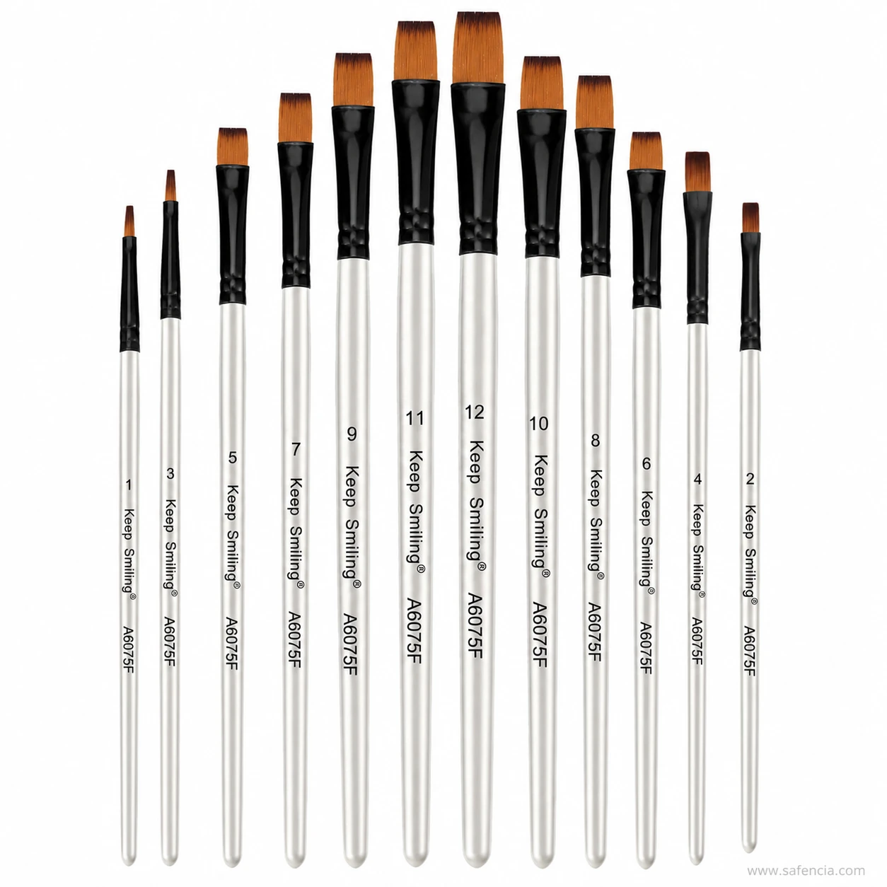 Keep Smiling flat brushes shown loose with visible model code A6075F