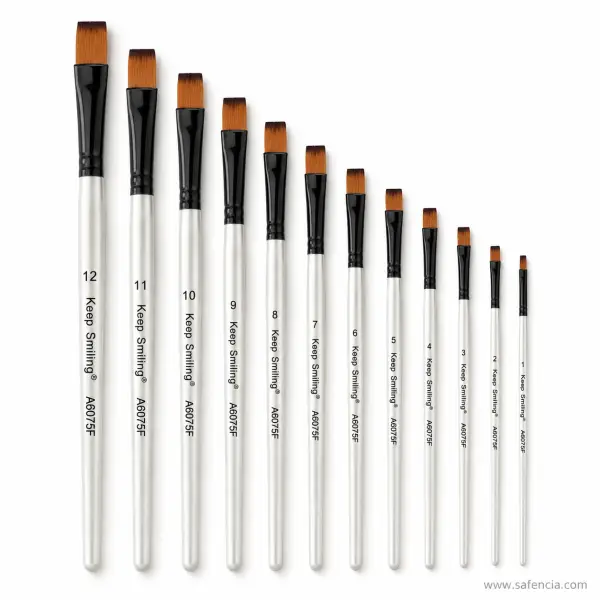 Keep Smiling Flat Brush Set of 12 — A6075F