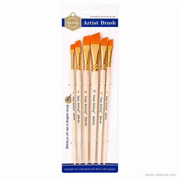 Keep Smiling Flat Brush Set of 6 — 609-6X