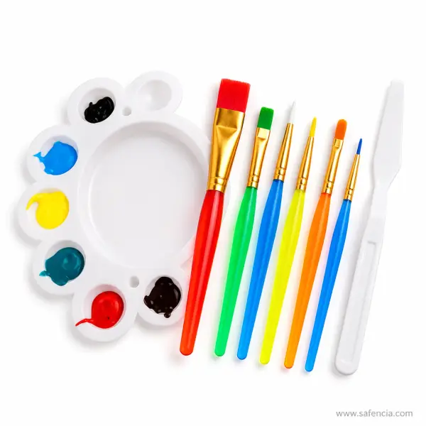 Keepsmiling All Purpose Brush Set 7 Pcs with Palette and Palette Knife