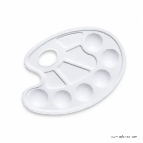Keep Smiling Small Oval Paint Palette with Thumb Hole