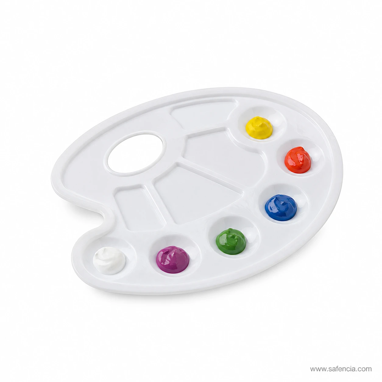 Keep Smiling paint palette in use with colours in the rim wells