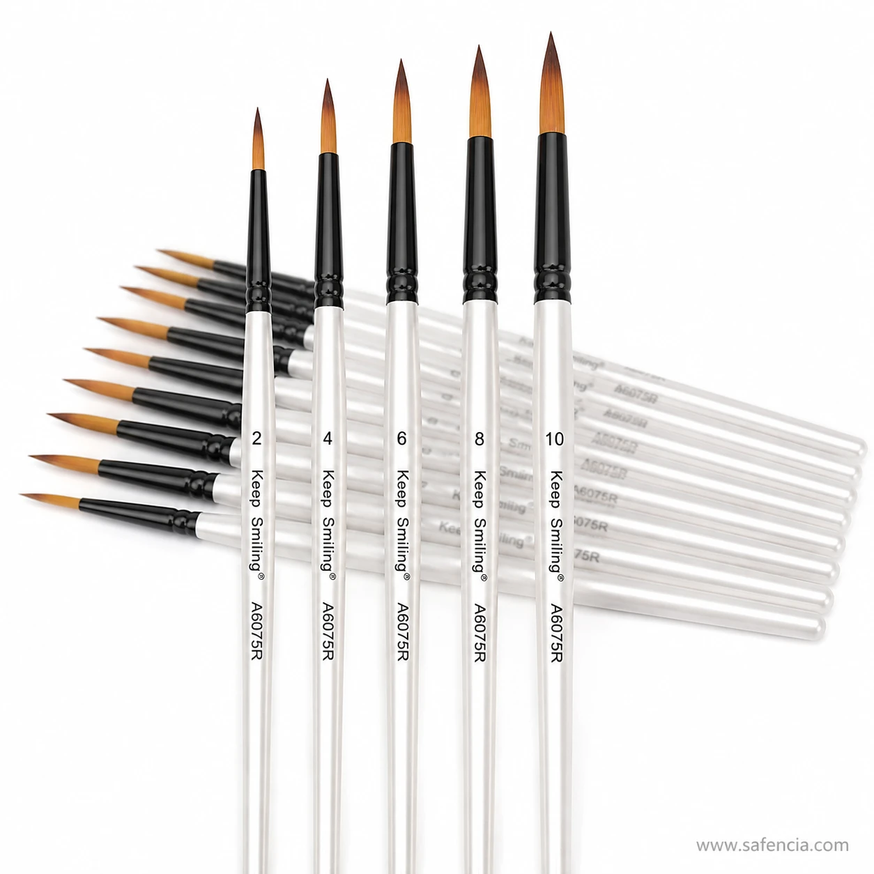 Keep Smiling round brush set of 12 bundled together