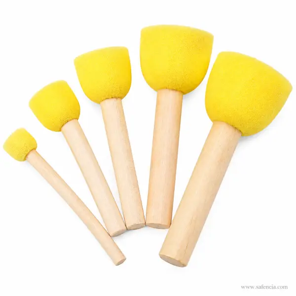 Keep Smiling Round Dabber Foam Brushes — Set of 5 Sizes