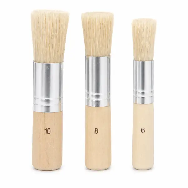 Keep Smiling Studio Stencil Brush Set of 3 Sizes 6 8 and 10