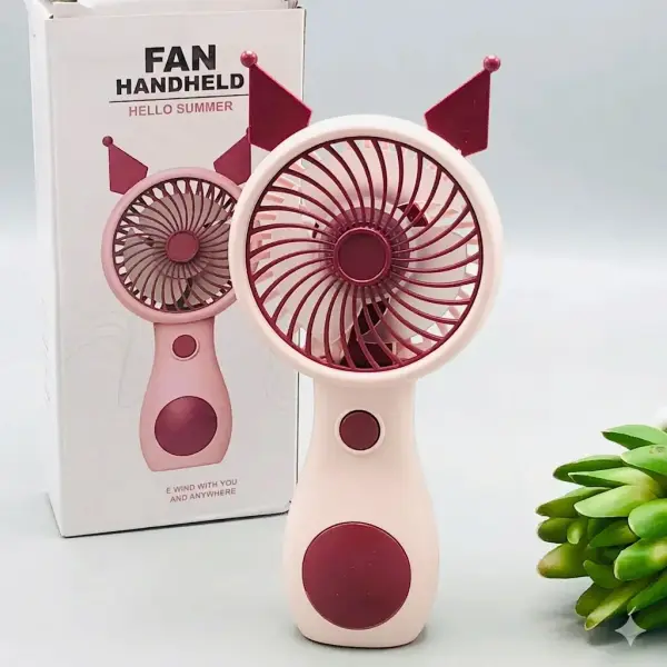 Kids 5 Inch Rechargeable Hello Summer Mini Handheld Fan