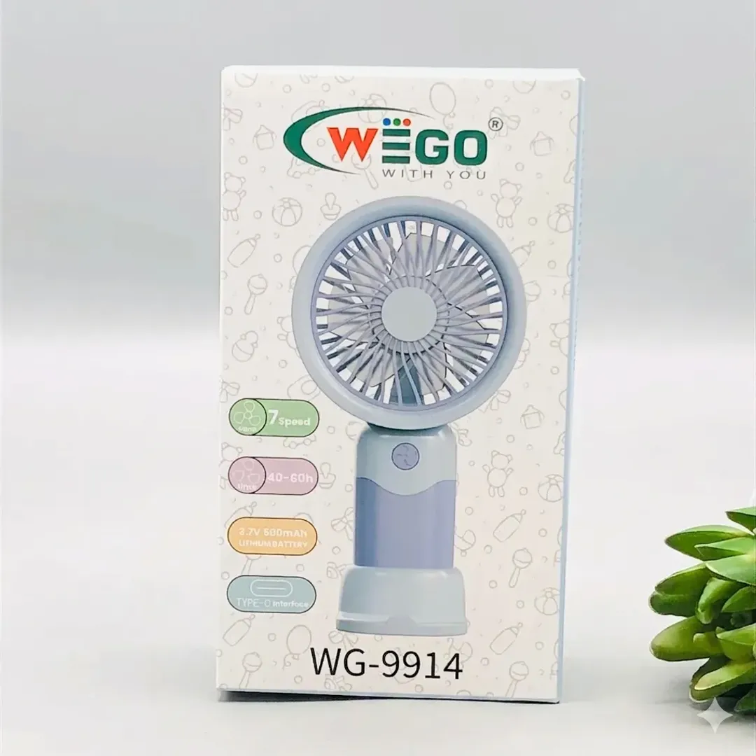 USB charging port on kids 6-inch handheld desktop cooling fan