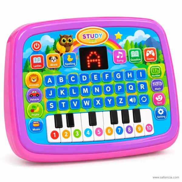 Kids Learning Tablet Toy with LED Screen and Piano Keys